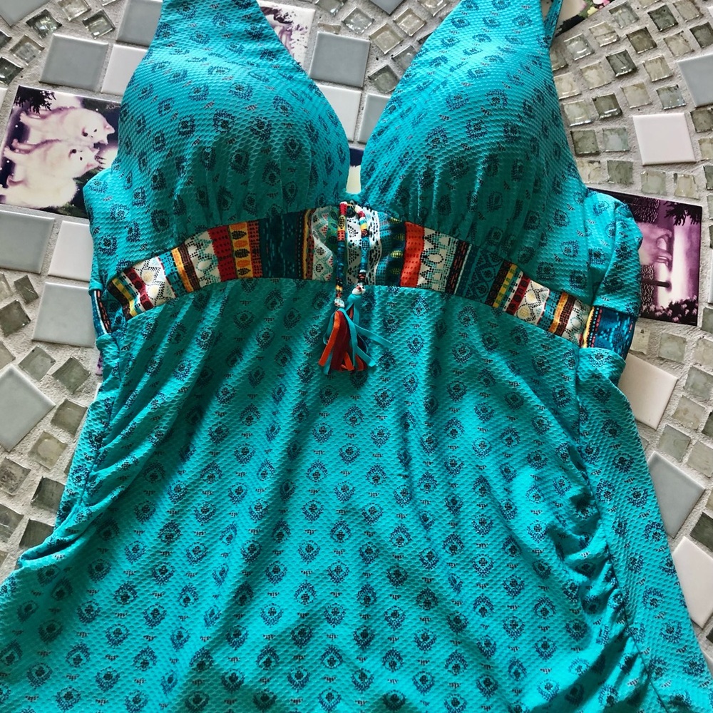 Lane Bryant Cachique Tankini Top 44D